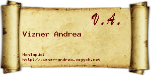 Vizner Andrea névjegykártya